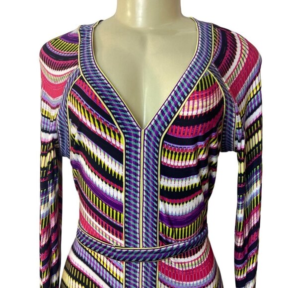 BCBGMaxazria Women's Multicolor A-Line Dress Sz M - NWT - Picture 4 of 7